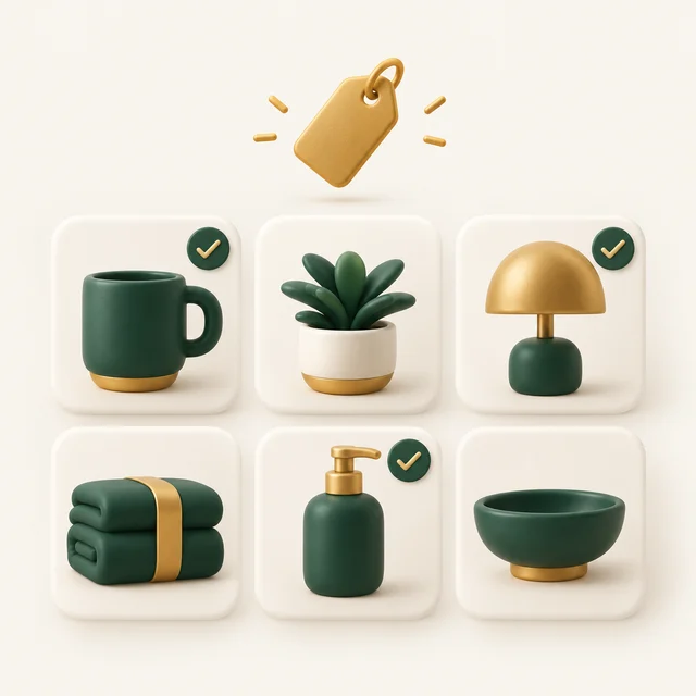 Pick the products. Illustration
